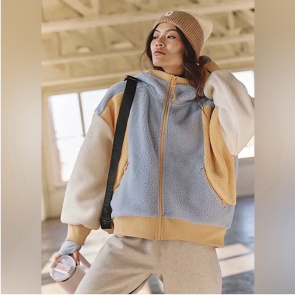 FP Movement by Free People Colorblock Teddy Jacket - Picture 5 of 7